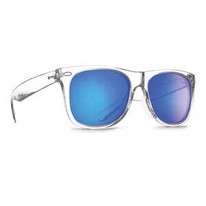Dot Dash Kerfuffle Womens Sunglasses Crystal Clear / Light Blue Chrome Lens OS